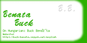 benata buck business card